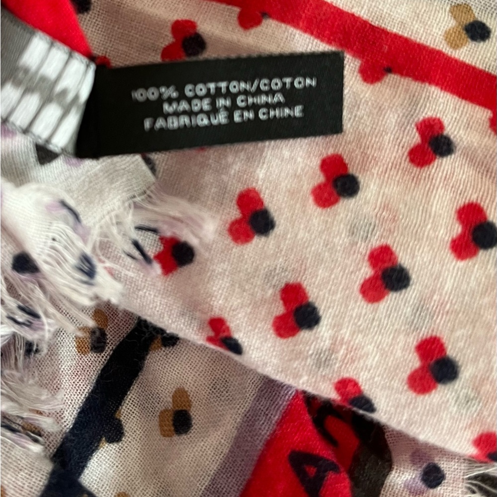 Marc by Marc Jacobs Red, Black and White Heart-Print Wrap, Scarf, Cover-up!